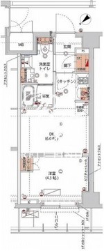 ハーモニーレジデンス神楽坂ヒルズセカンド 412 間取り図