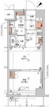 ハーモニーレジデンス神楽坂ヒルズセカンド 310 間取り図