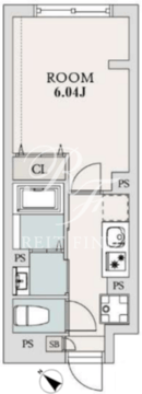 エルファーロ下北沢2 203 間取り図