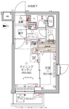 アルコバレーノ東向島 501 間取り図