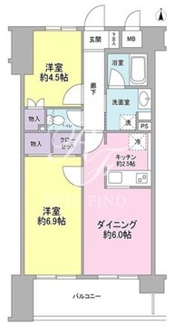 コンフォリア赤羽岩淵 507 間取り図