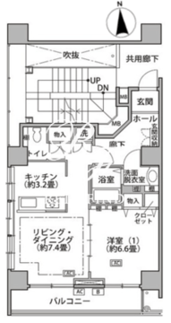 東雲キャナルコートCODAN 18-1025 間取り図