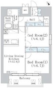 ウェスタ板橋仲宿 1401 間取り図