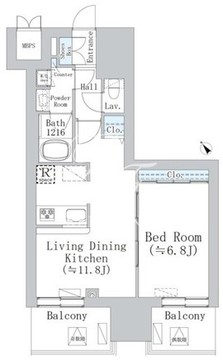 ウェスタ板橋仲宿 1202 間取り図