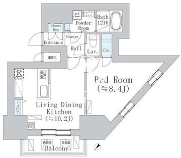 ウェスタ板橋仲宿 405 間取り図