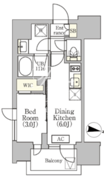 イプセ渋谷本町 203 間取り図