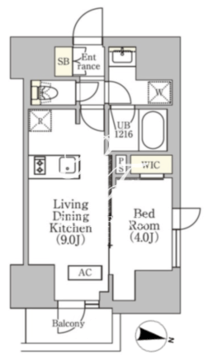 イプセ渋谷本町 301 間取り図