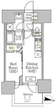 イプセ渋谷本町 302 間取り図