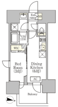 イプセ渋谷本町 702 間取り図