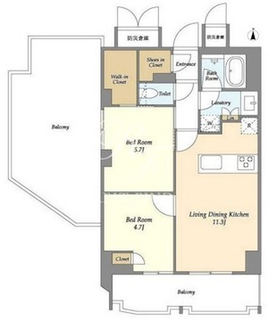 ウェルスクエア西蒲田 1301 間取り図