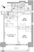 パークハビオ人形町 708 間取り図