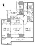 アクティ汐留 307 間取り図