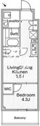 コンフォリア・リヴ巣鴨 907 間取り図