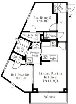 バルム下馬 206 間取り図