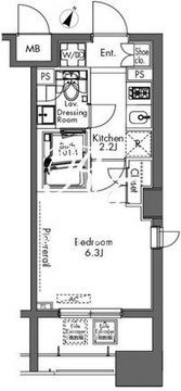 プラウドフラット三軒茶屋 401 間取り図