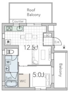 グランデュオ学芸大学3 502 間取り図