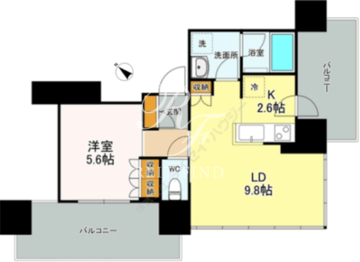 ブリリアタワー浜離宮 711 間取り図