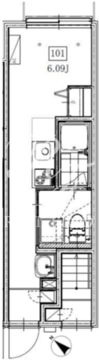 ソルナクレイシア入谷 101 間取り図