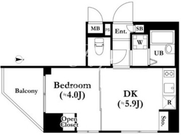 ザ・パームス錦糸町 301 間取り図