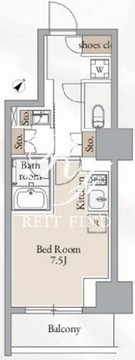 クロスレジデンス高田馬場 207 間取り図