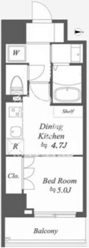 アルファプライム東陽町 802 間取り図