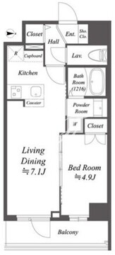 アルファプライム東陽町 401 間取り図