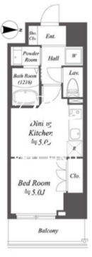 アルファプライム東陽町 504 間取り図