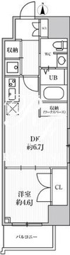 カバナプラス四谷 1204 間取り図