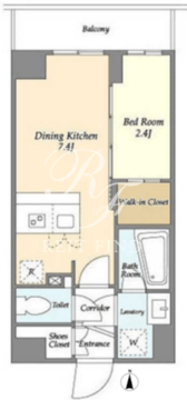 ラドゥセール志茂 410 間取り図