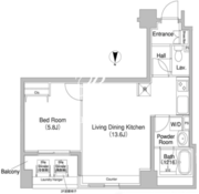 コンフォリア銀座イースト 704 間取り図