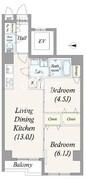 アルファコート町屋 401 間取り図