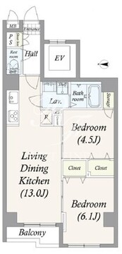 アルファコート町屋 501 間取り図