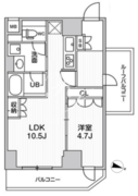 コンフォリア・リヴ千住 1202 間取り図