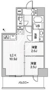 コンフォリア・リヴ千住 905 間取り図