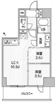 コンフォリア・リヴ千住 305 間取り図