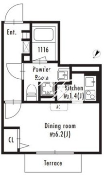 グランパセオ西新宿 203 間取り図