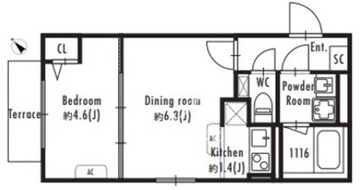 グランパセオ西新宿 103 間取り図