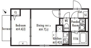 グランパセオ西新宿 204 間取り図