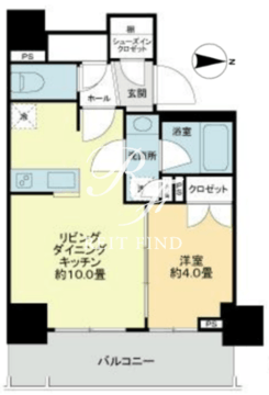 ライオンズ千代田岩本町ミレスKDA 1102 間取り図