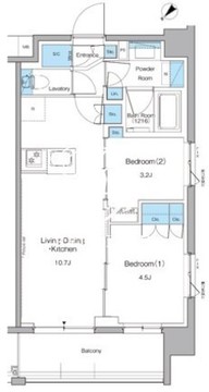 ルフォンプログレ押上イースト 304 間取り図