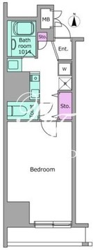 パークフラッツ西早稲田 404 間取り図