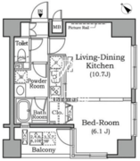 レジディア広尾南 301 間取り図 ?>