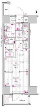 プレミアムキューブ上野 301 間取り図