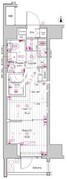 プレミアムキューブ上野 601 間取り図