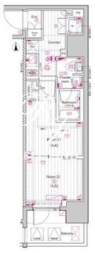 プレミアムキューブ上野 803 間取り図