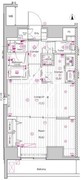 プレミアムキューブ上野 1201 間取り図