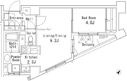 パークアクシス六本木檜町公園 201 間取り図