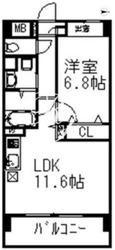 プライムアーバン千駄木 605 間取り図