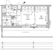 セジョリ鵜の木 402 間取り図
