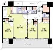 晴海フラッグ SUN-D-1010 間取り図